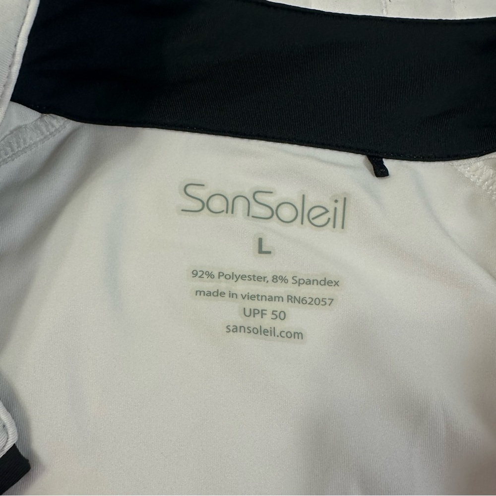 Sansoleil SunGlow Zip Mock Pink And White Long Sleeves UV 50+
Cooling - Picture 7 of 14